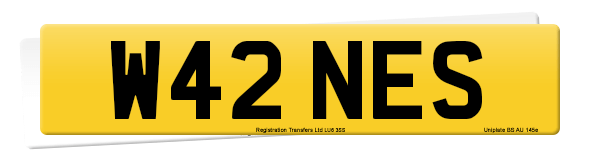 Registration number W42 NES